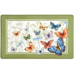 1 Pc of Butterflies Prairie Memory Foam Anti-Fatigue Kitchen Floor Mat 18" x 30"
